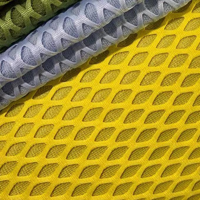 2mm Vật liệu lưới không khí thở có thể kéo dài 100% vải lưới không khí polyester 0