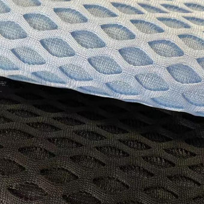 2mm Vật liệu lưới không khí thở có thể kéo dài 100% vải lưới không khí polyester 3