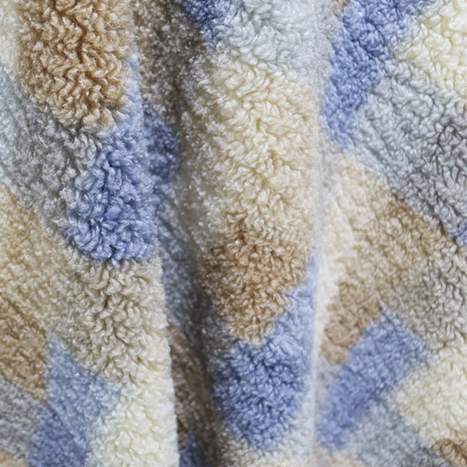 Không độc hại Square Light Coral Throw Blanket Minky Fur Blanket 1