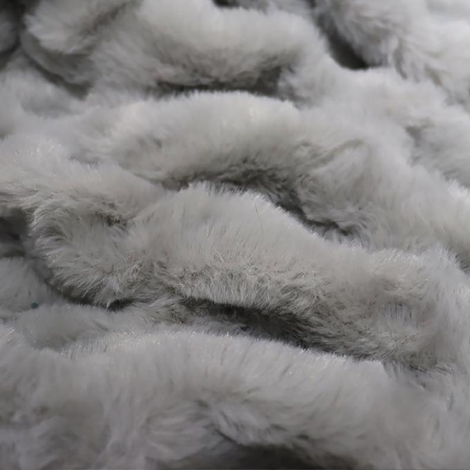 Chất chống cháy Da giả ném chăn 100 Polyester chăn chống cháy 4