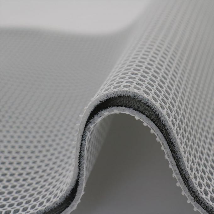 3mm Xám 3D Mesh vật liệu 100% polyester Mesh vải hấp thụ độ ẩm 3