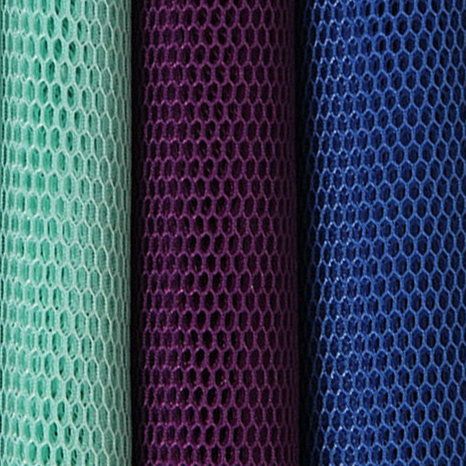 Bộ nhớ 4mm 3D Mesh vật liệu Polyester Mesh vải Hít thở cao 7