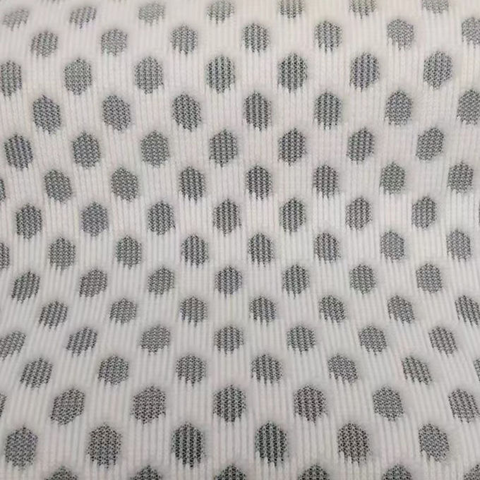 Airmesh thổi thổi White Polyester Mesh Fabric Recycled Polyester Mesh 430gsm 3