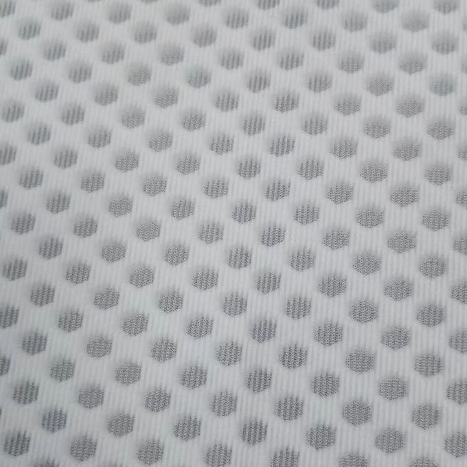 Airmesh thổi thổi White Polyester Mesh Fabric Recycled Polyester Mesh 430gsm 2